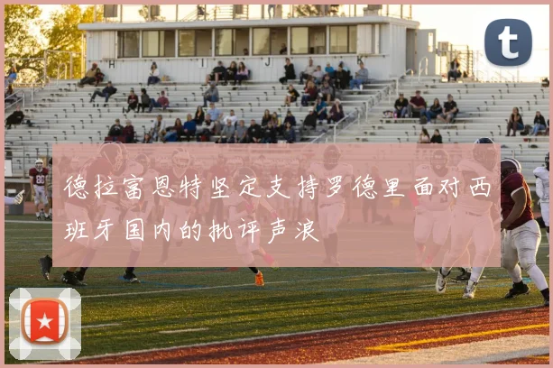 德拉富恩特坚定支持罗德里面对西班牙国内的批评声浪